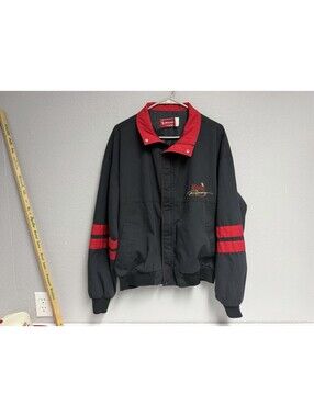 Nascar Winston Racing Team Vintage Black Red Jacket Size XL